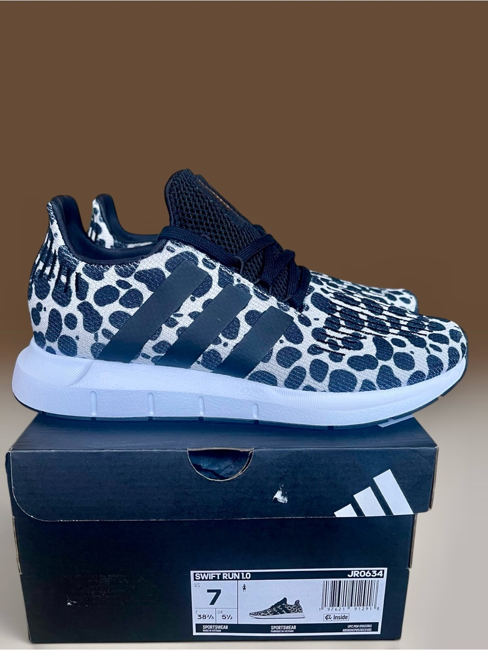 Adidas Swift Run 1.0 Leopard Print Sneakers Women’s Size 7 NEW